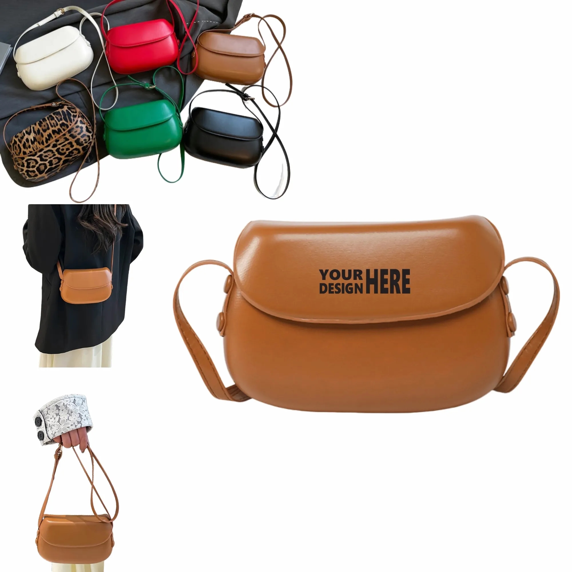 Women's Retro Saddle Crossbody Bag, Versatile Phone Bag