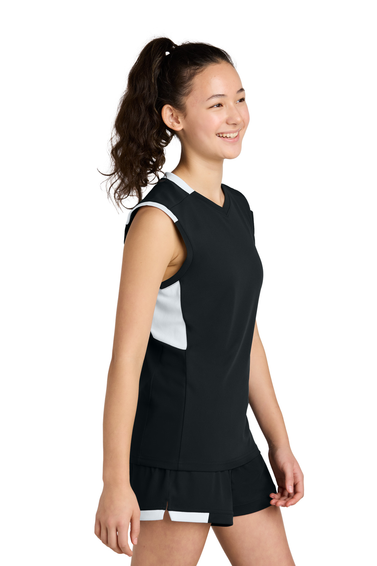 Sport-Tek Youth Club Sleeveless V-Neck YST441 5