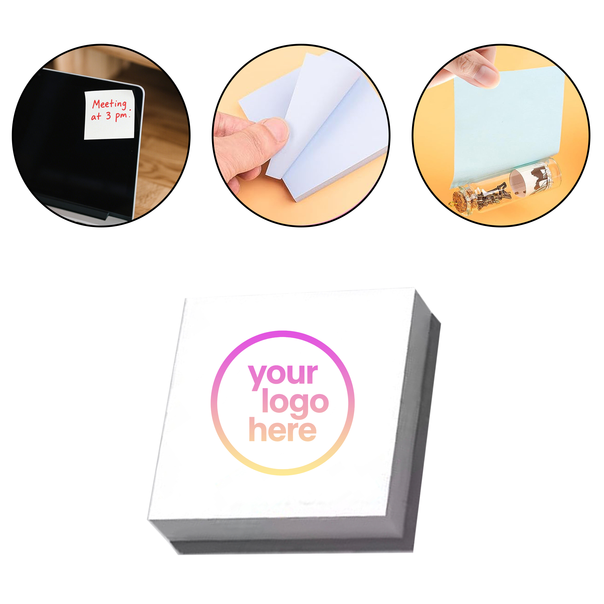 MOQ:10pcs Promotional Adhesive Notes 3