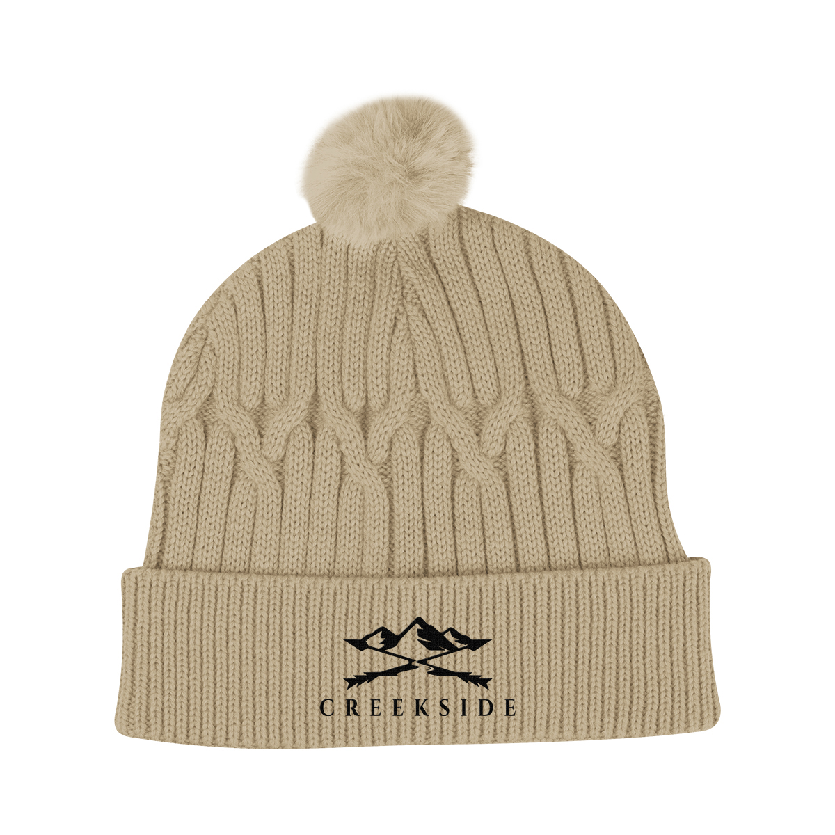 Courtney Cable Knit rPET Pom Beanie 10