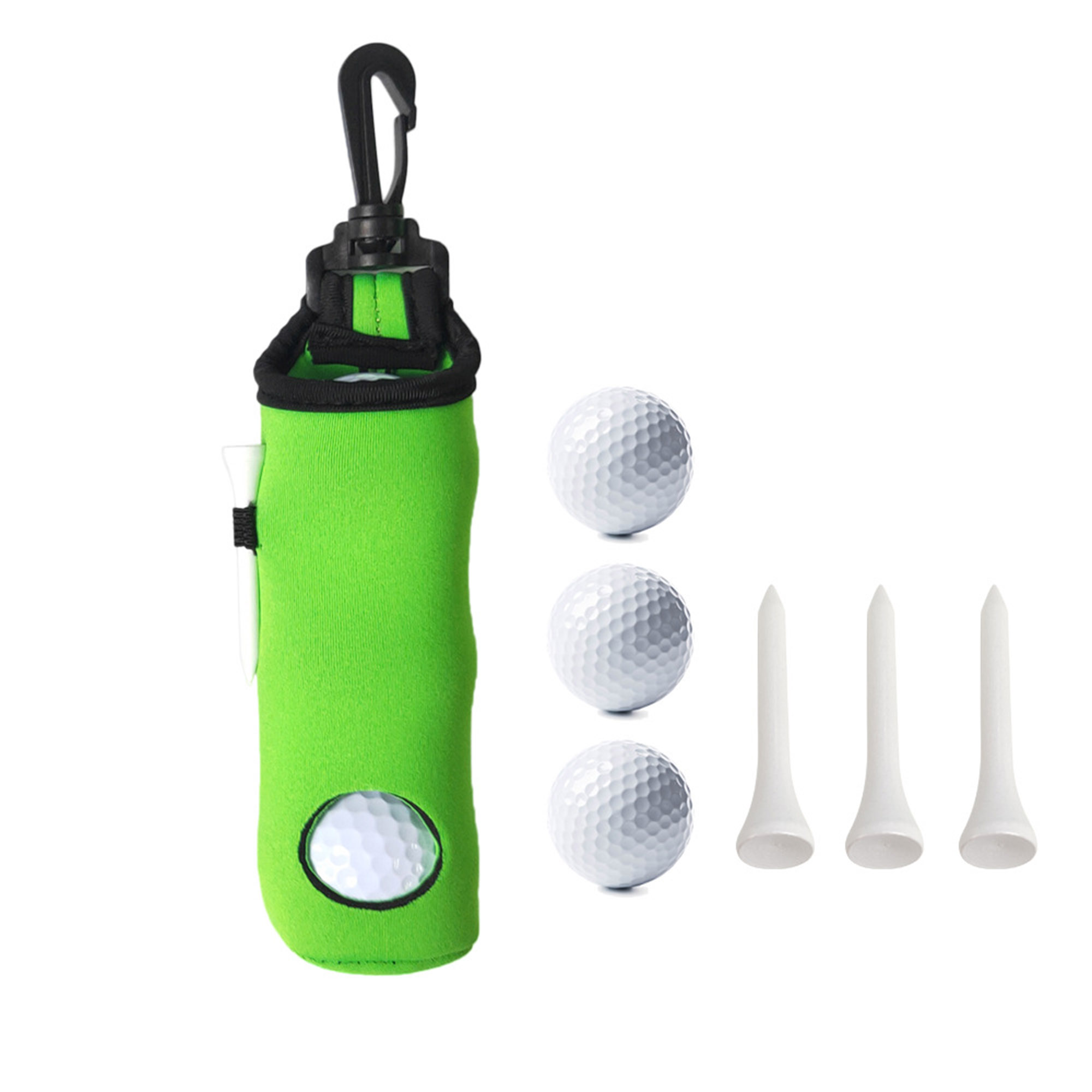 Neoprene Golf Ball Pouch Tee Holder Gift Set 8