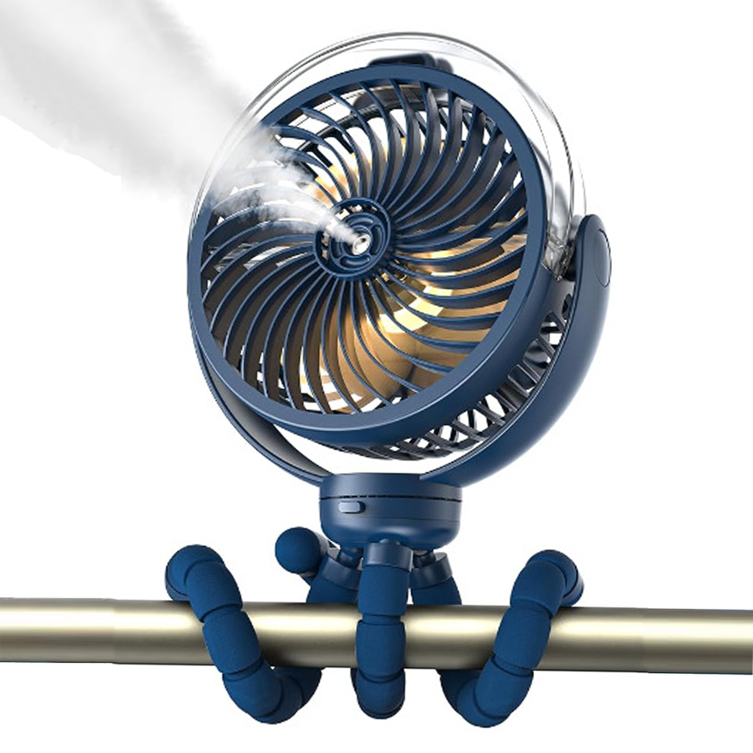 Handheld Misting Fan w/ Flexible Tripod Clip 9