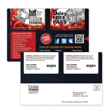 Postcard with (2) Perforated Cards, Large (8.5" x 5.5") 1