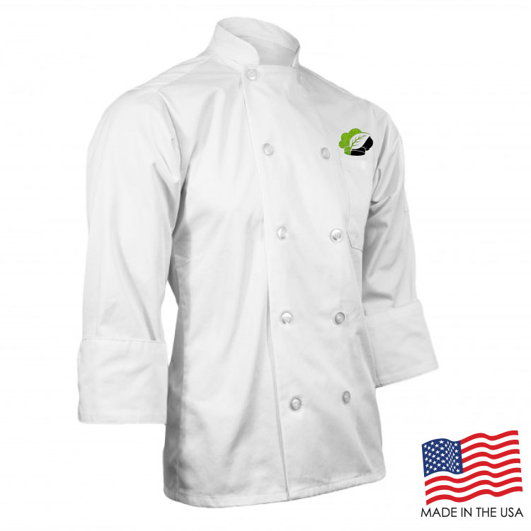 Classic Chef Coat with Long Sleeves (EMBROIDERED LOGO) 6