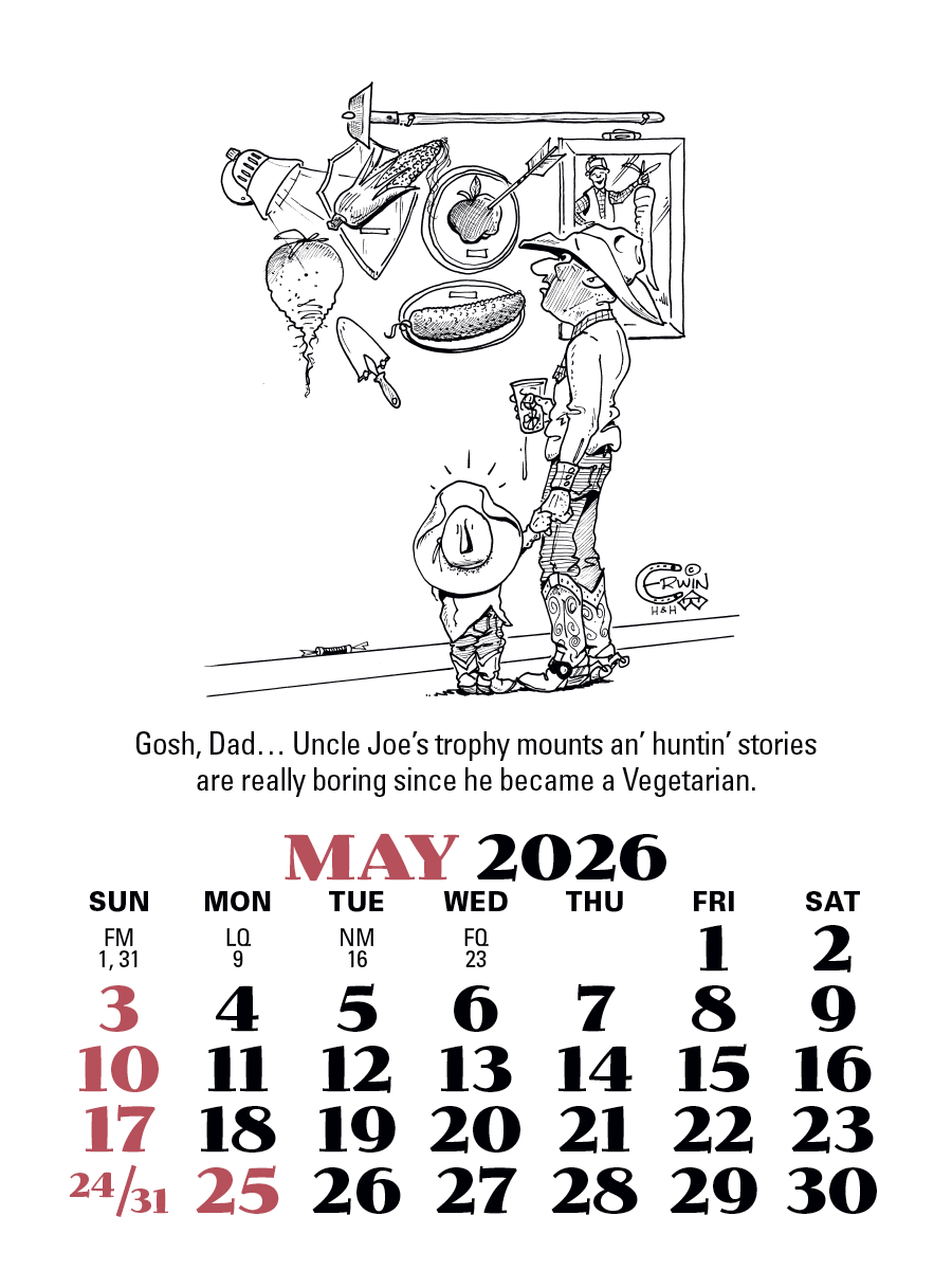 Press-N-Stick Cowboy Calendar