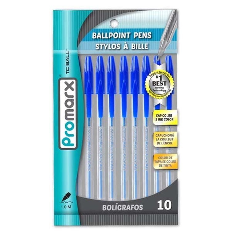 Blue Stick Pens - 10 Count 2