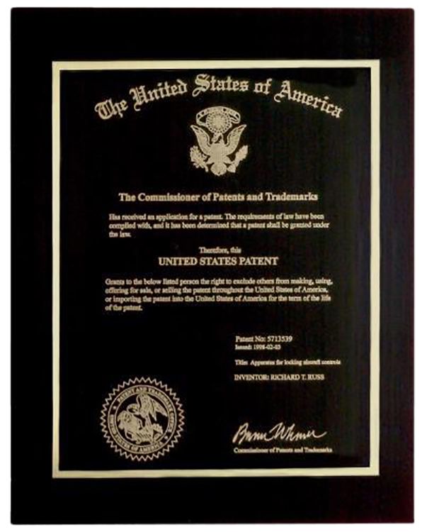 Madison Patent Award Plaque