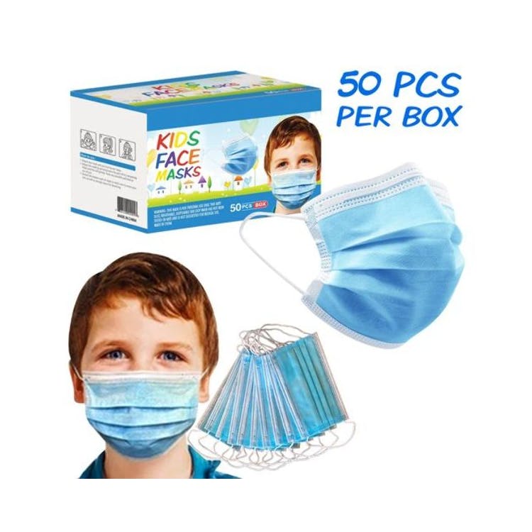 Kids' Face Masks - Blue 50/Box 2