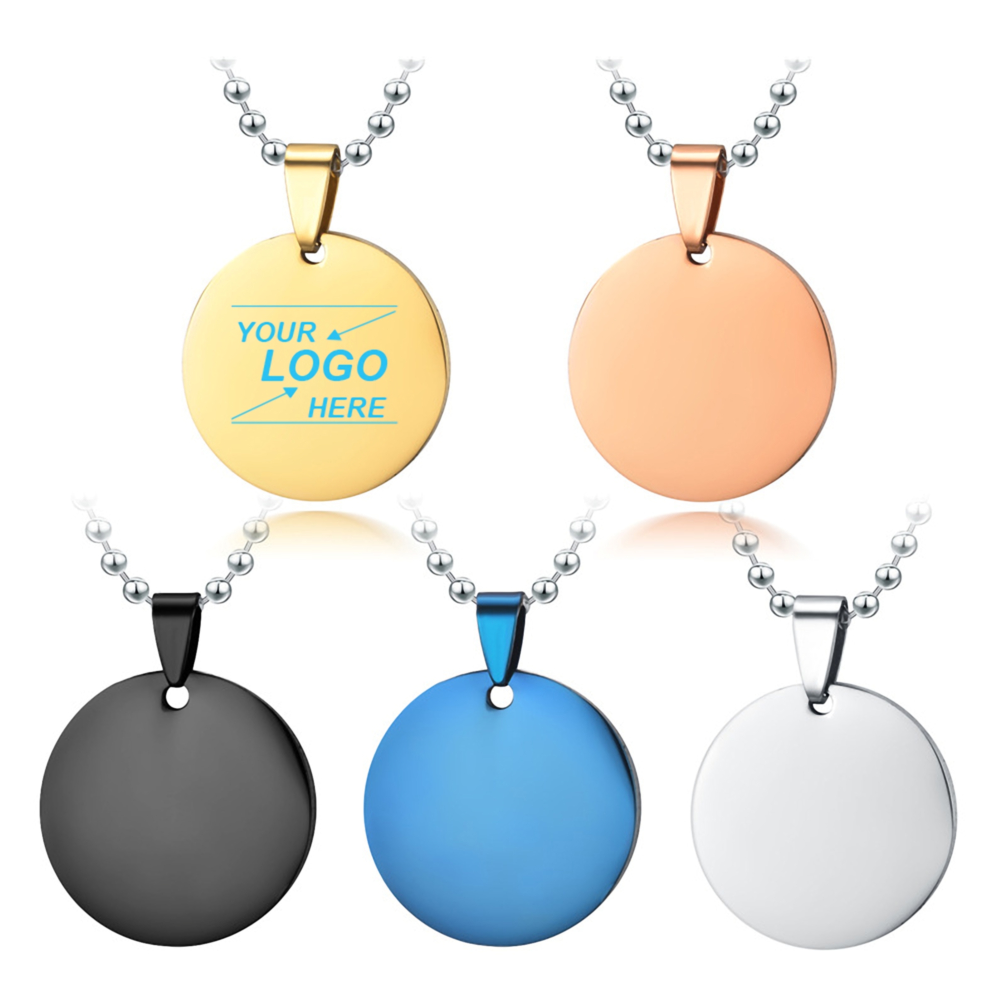 Round Metal Pet Tag