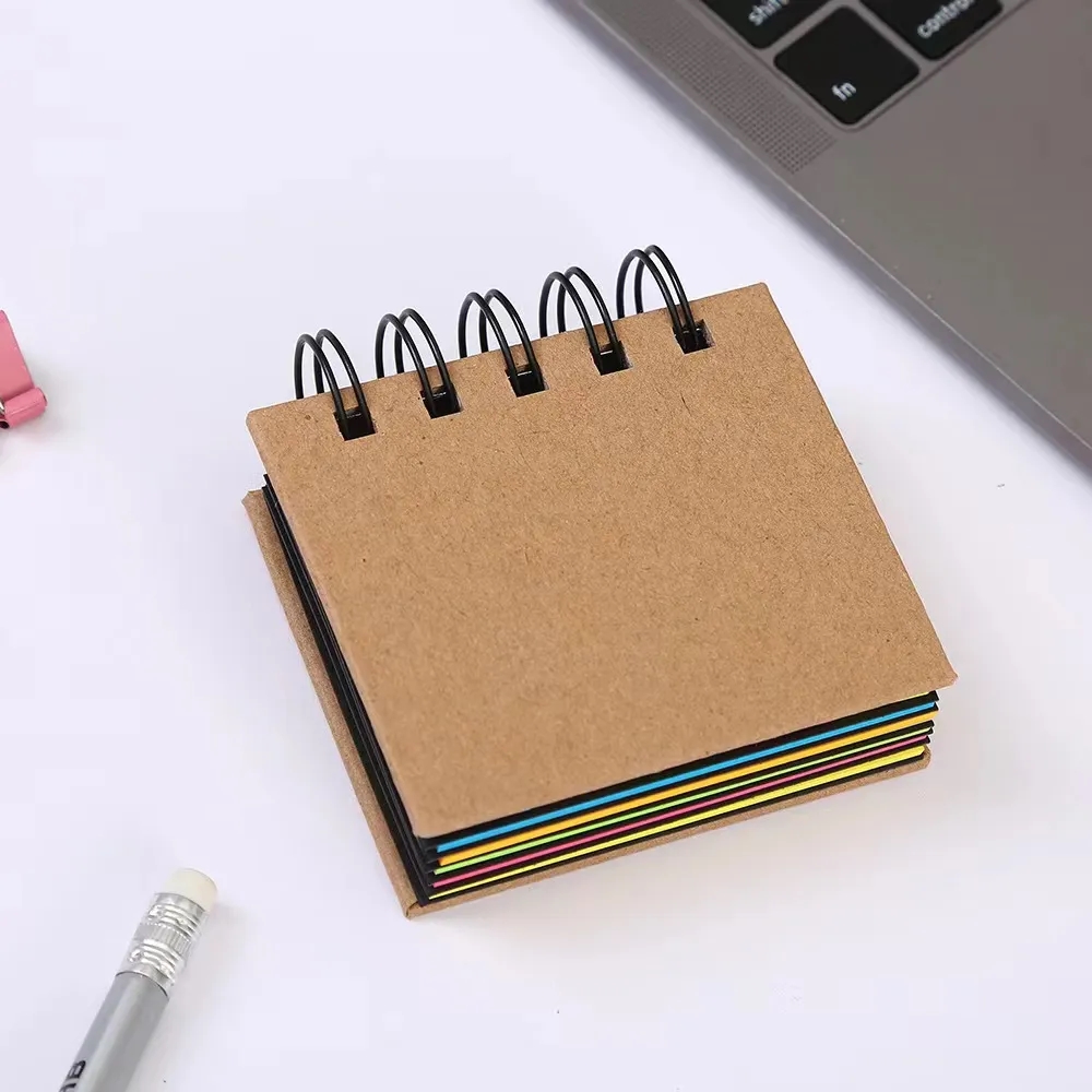Custom 5-color Index Fluorescent Sticky Notes Coil Notepad 2