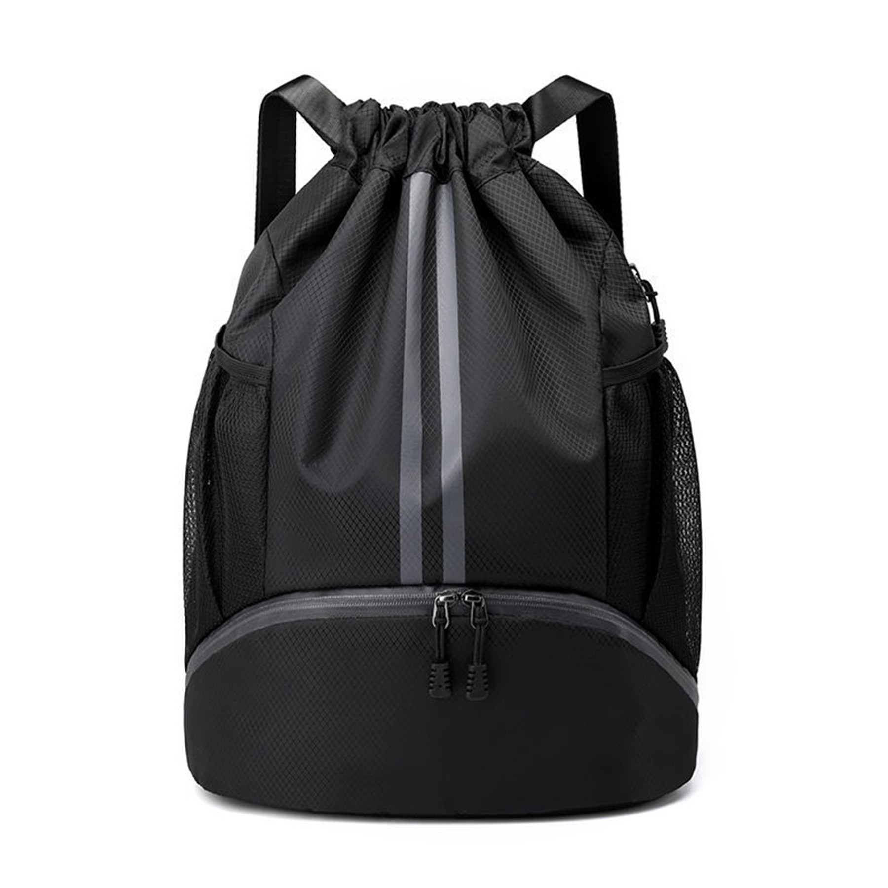 Sports Drawstring Backpack with Shoes Compartment 1