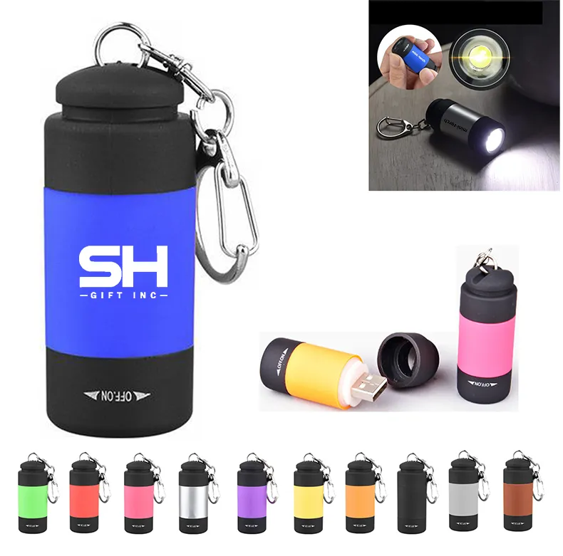 Mini USB Rechargeable Key Chain Flashlights 1