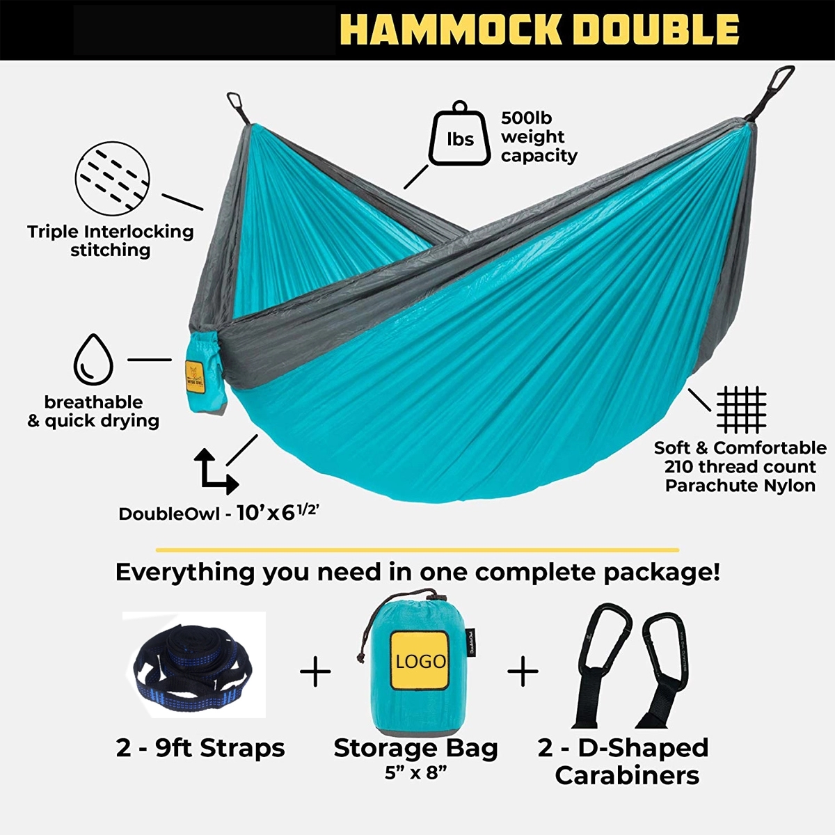 Double & Single Camping Hammock 2