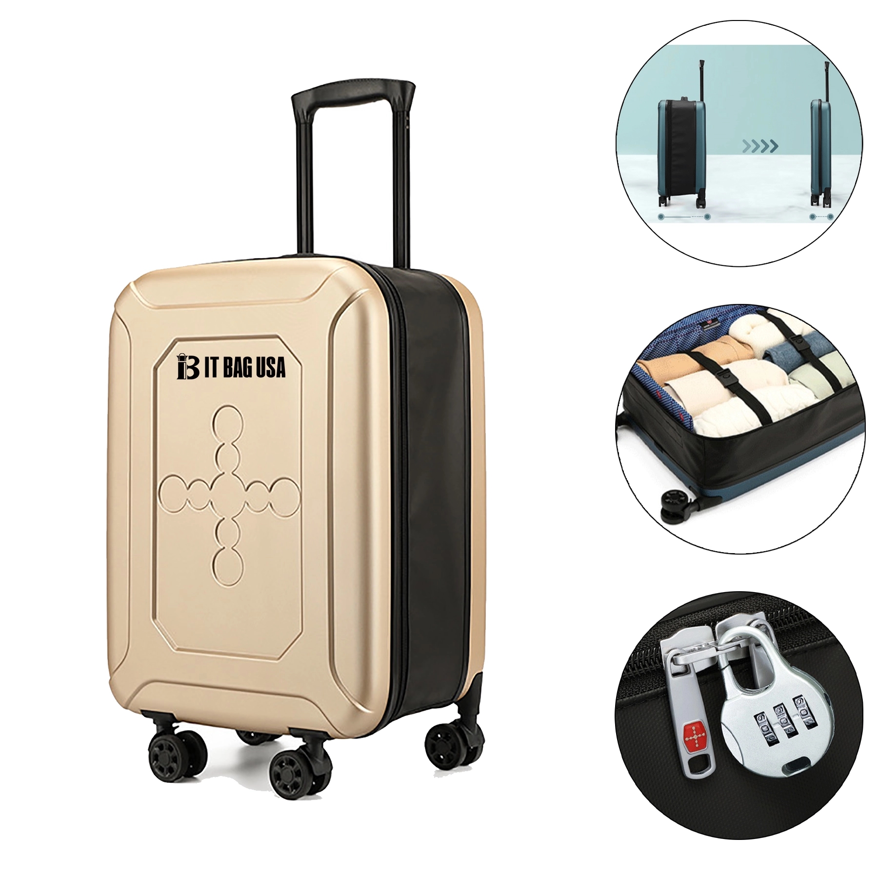 Fully Collapsible Suitcase Luggage With Lock 1