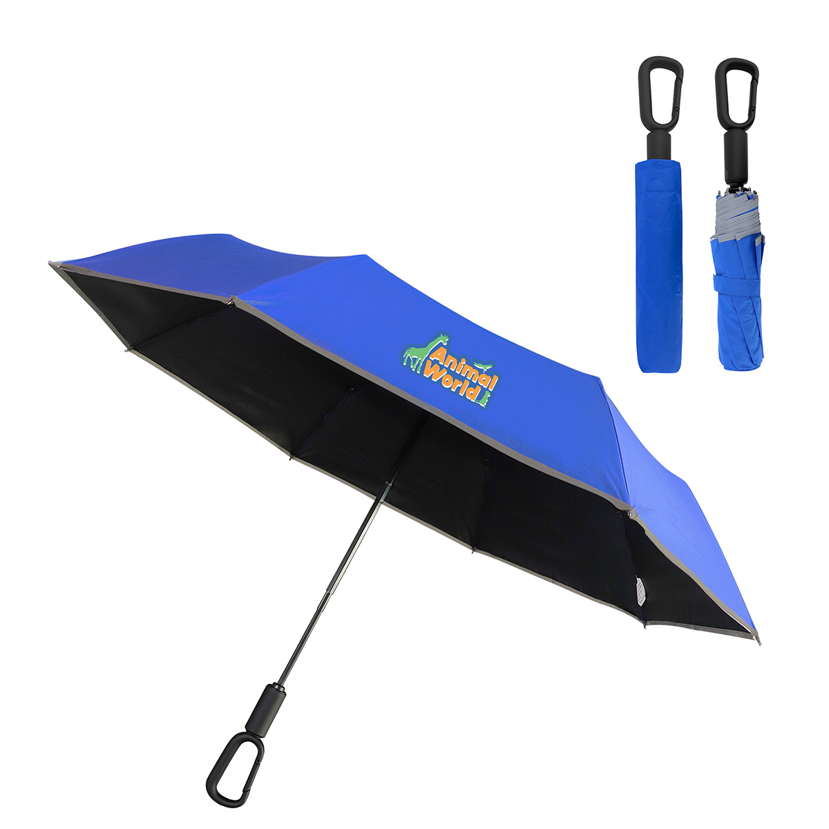 Ridgeline 46" Arc Reflective Umbrella with Carabiner Handle 2
