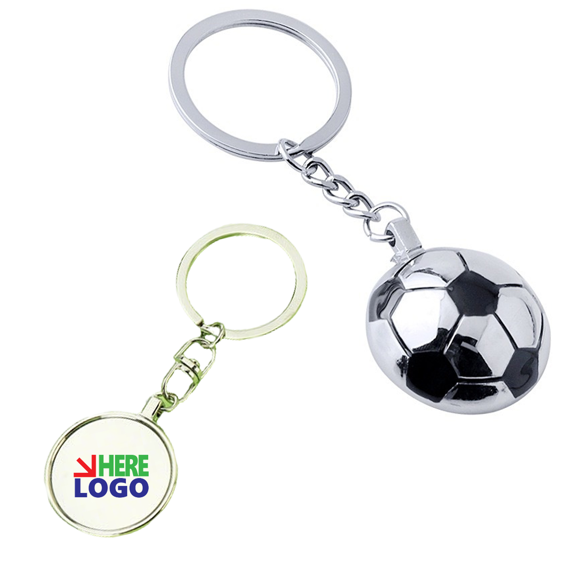Soccer Pitch & Ball Team Fan Souvenir Keychain 2