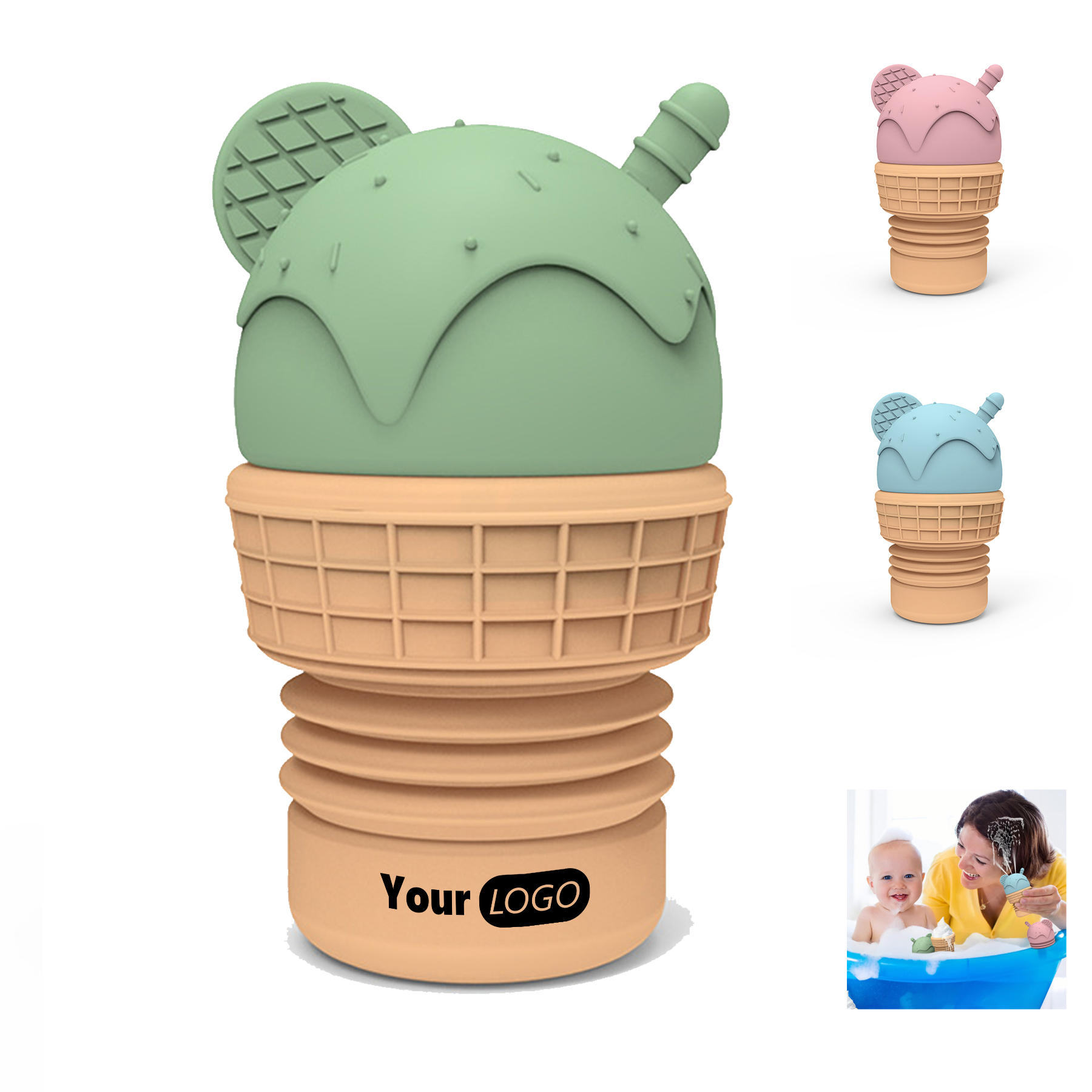 Silicone Ice Cream Bathroom Toys for Kids 2