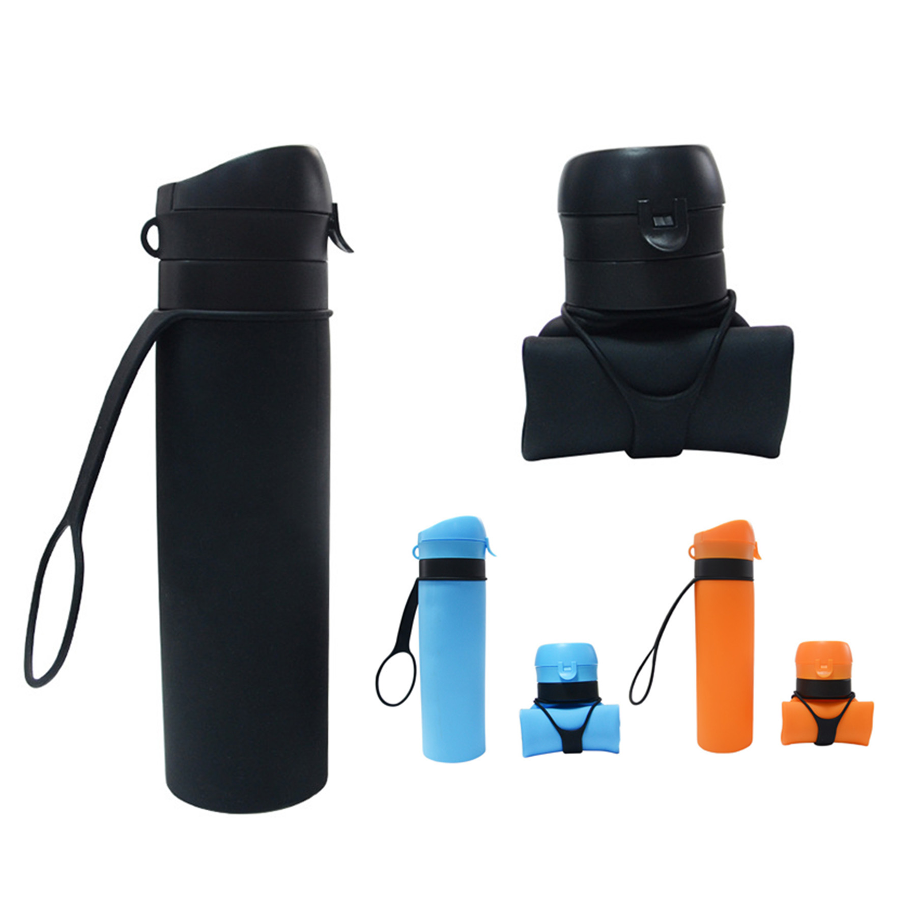 20 Oz. Portable Silicone Folding Water Bottle 2