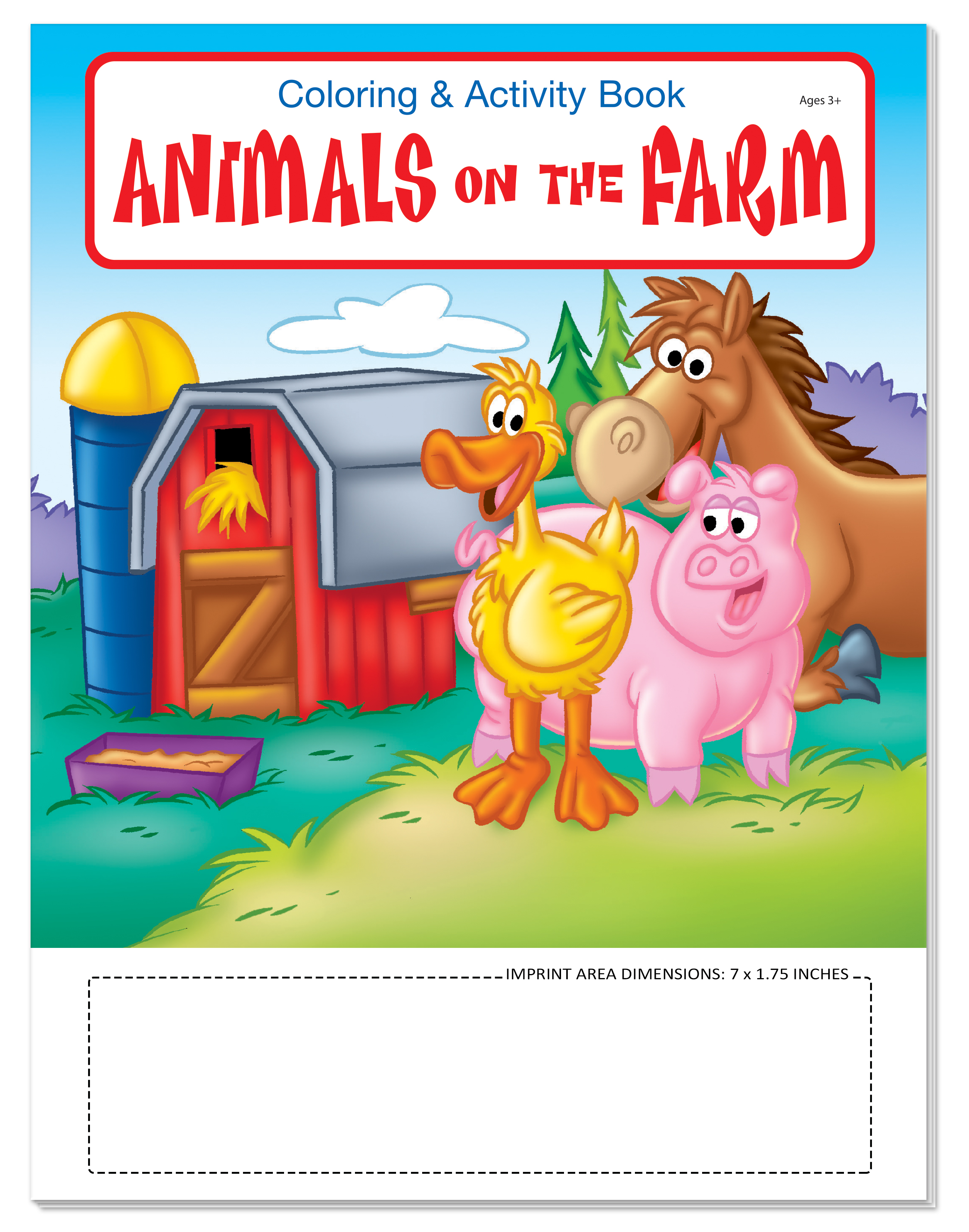 COLORING SET - Animals on the Farm Coloring Book Fun Pack 3