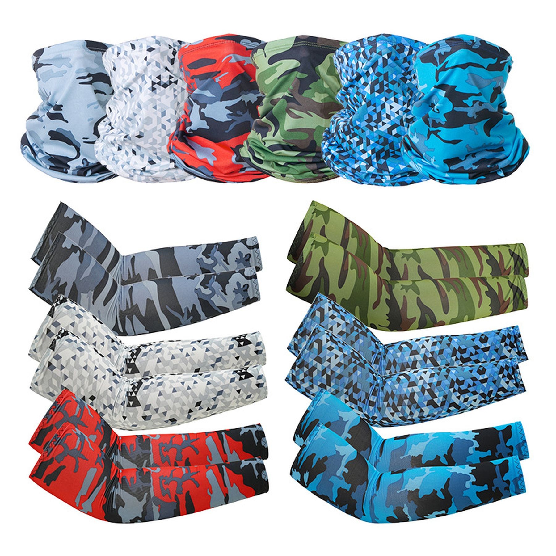 Neck Gaiter Balaclava Uv Sun Protection Arm Sleeves 12