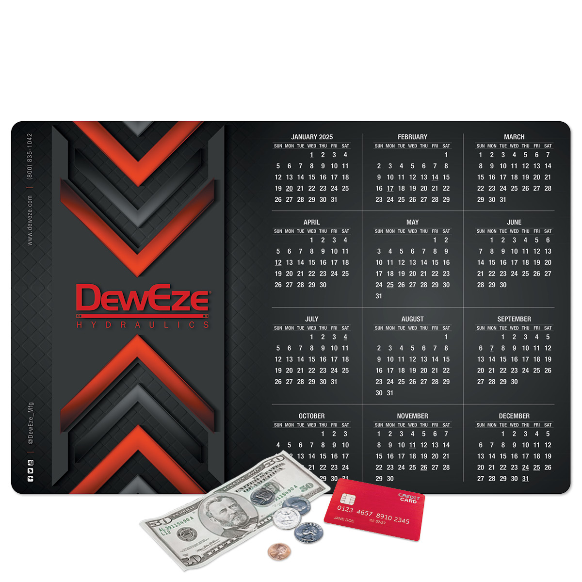 Origin'L Fabric Heavy Duty Fabric Calendar Counter Mat-12"x18"x1/8"