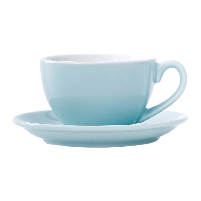7.4 Oz Ceramic Coffee Cup with Saucer 15