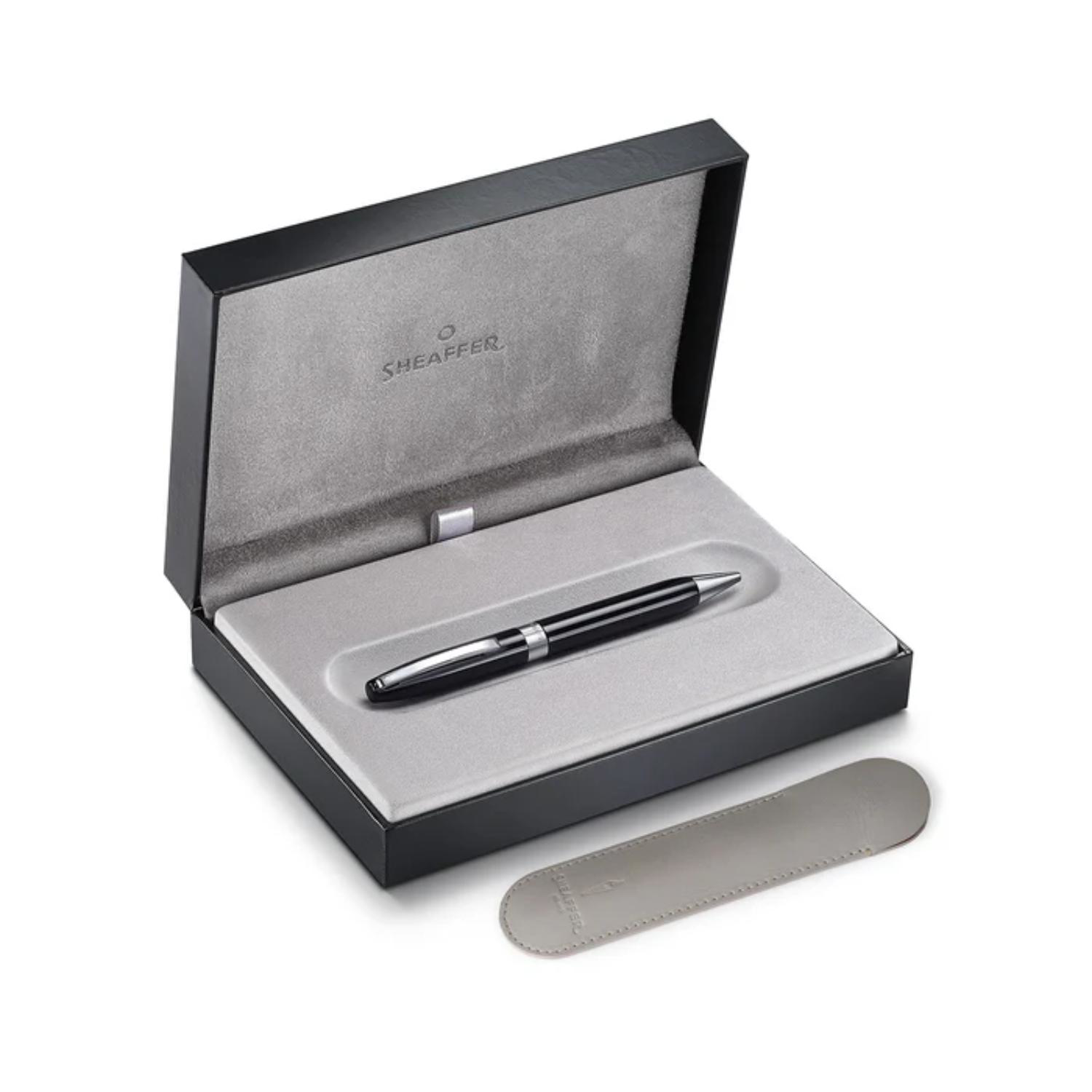 SHEAFFER® Legacy 9064 Glossy Black Chrome-Plated Trims Ballpoint Pen w/ Gift Box 2