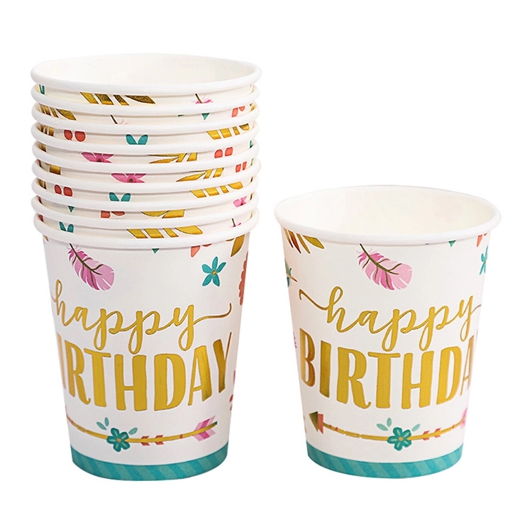 9 oz  Disposable Party Picnic Beverage Paper Cup 8