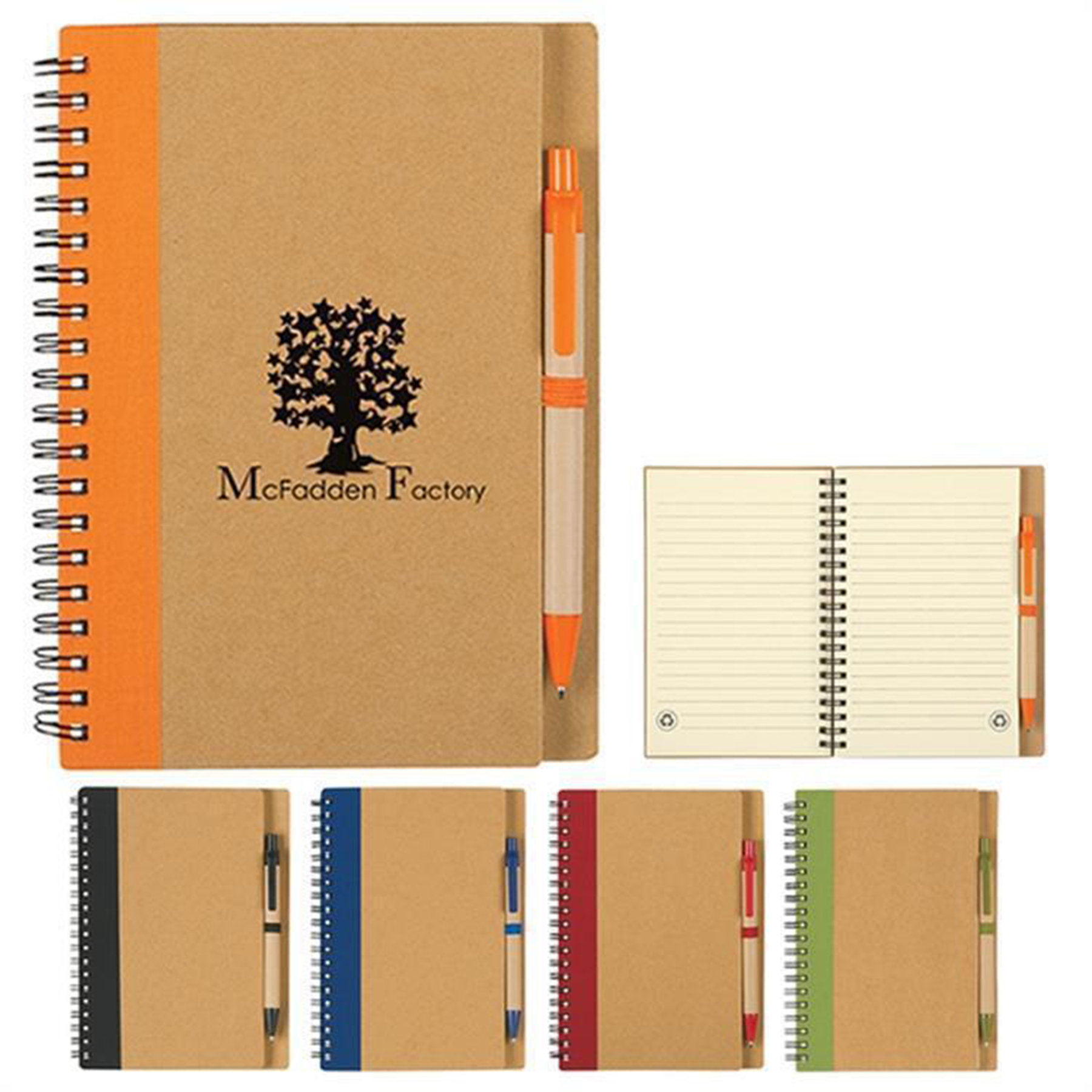 Spiral Ruled Notebook With Pen Custom 2