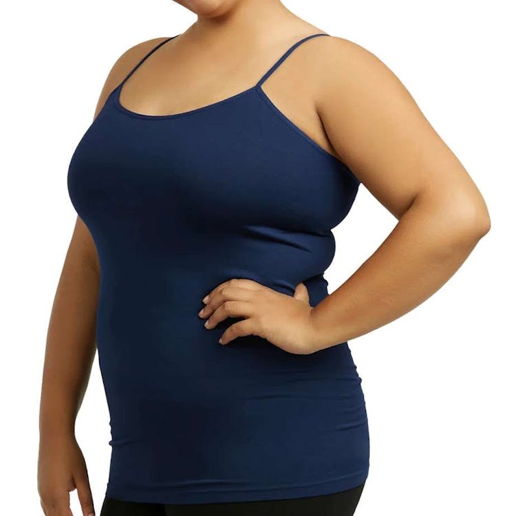Women's Plus Size Camisoles - Navy Poly One Size Fits Most 2