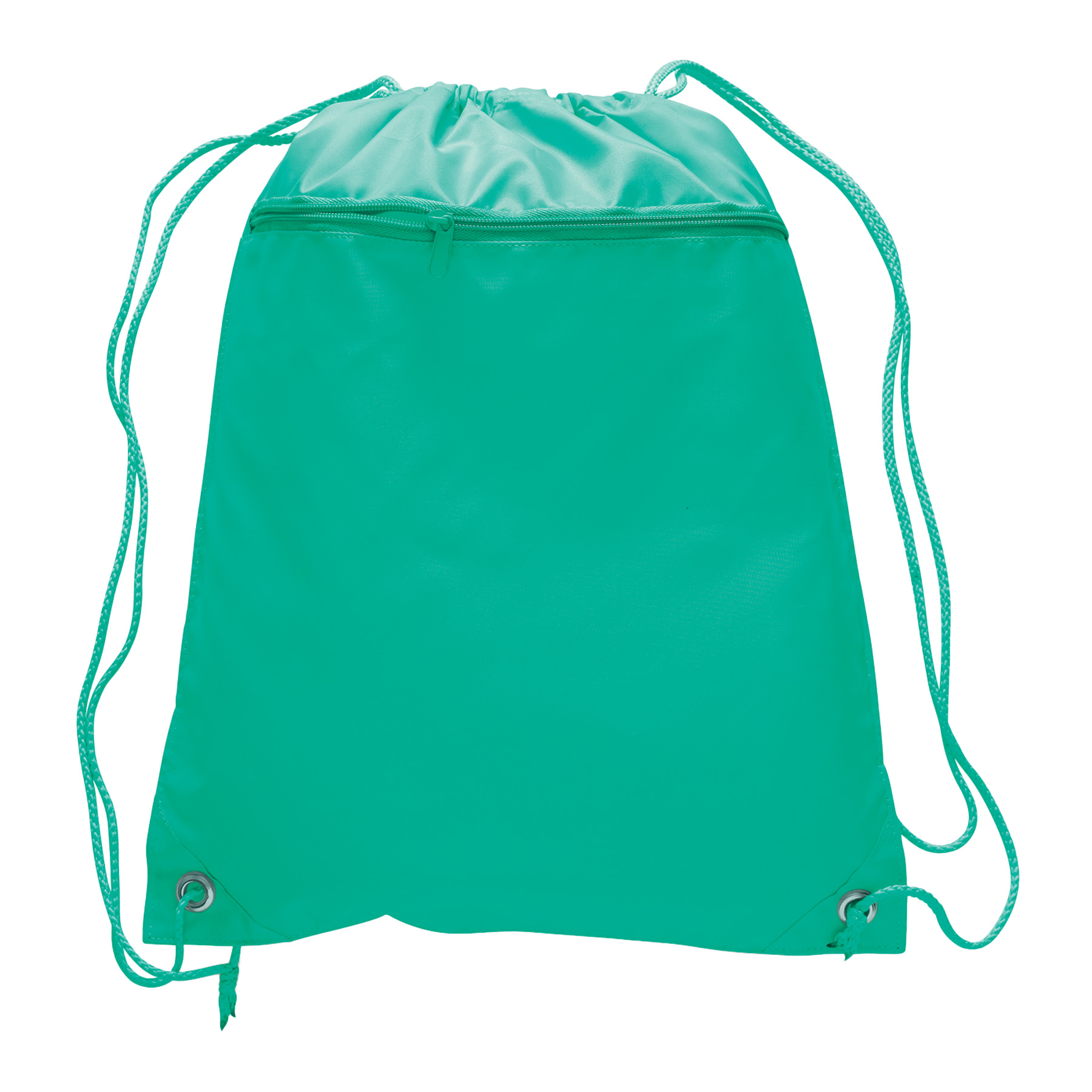 Polyester Drawstring Backpack w/ Front Pocket 4