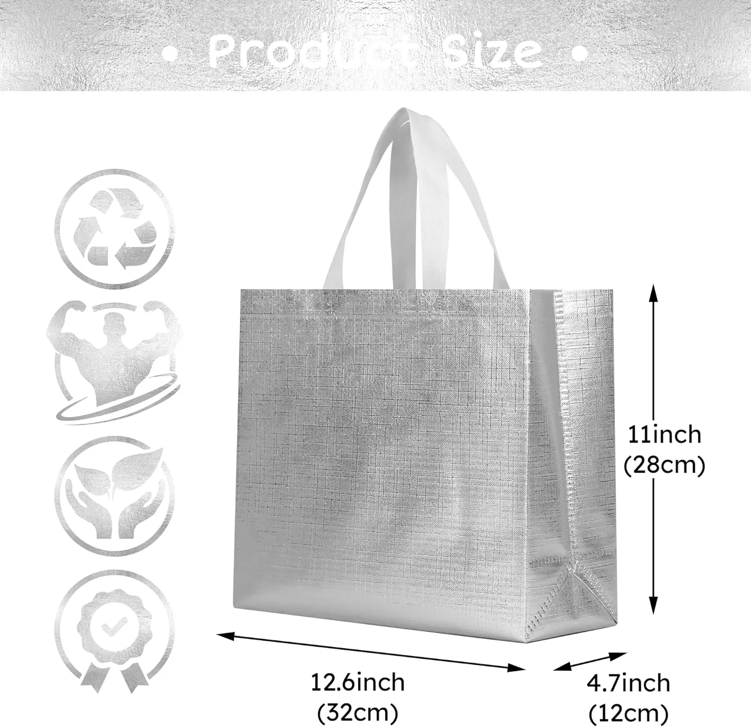 Glossy Reusable Gift Tote Bag with Handle 3
