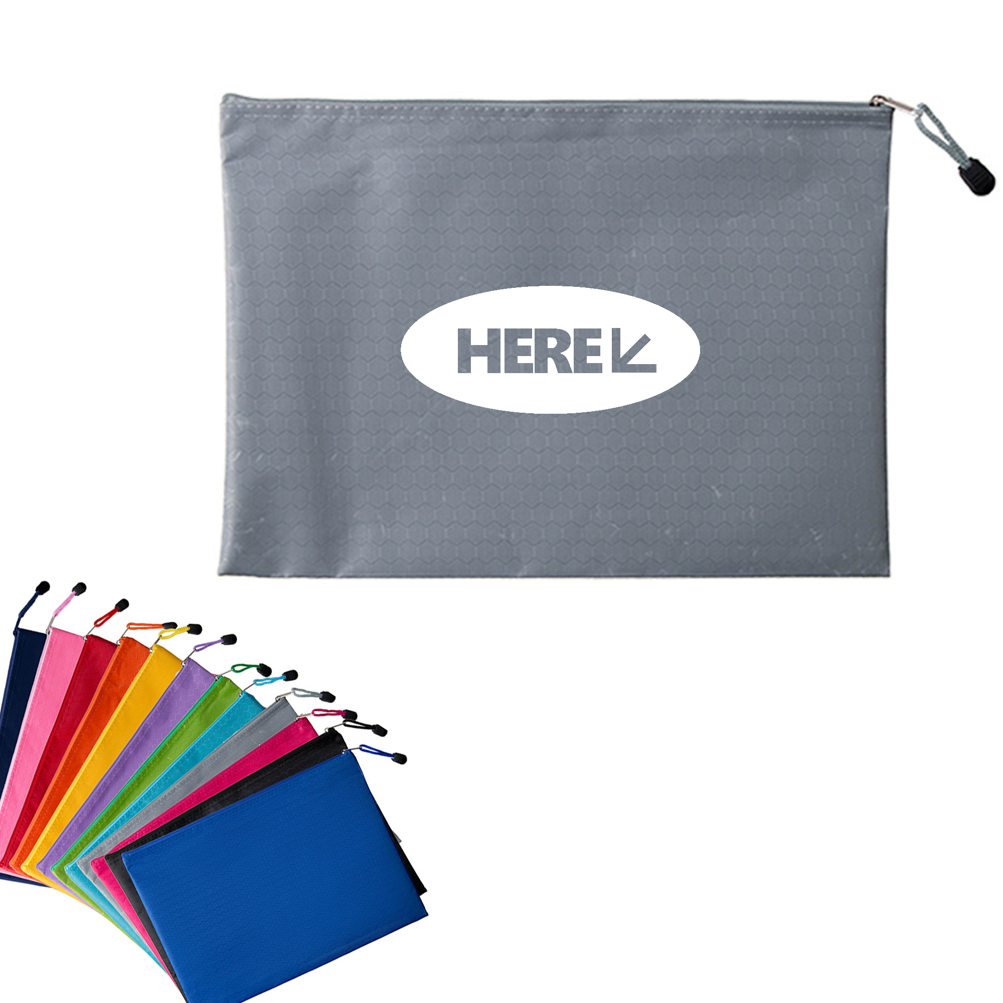 0xford Fabric Football-Texture Zippered Waterproof Document Bag 5
