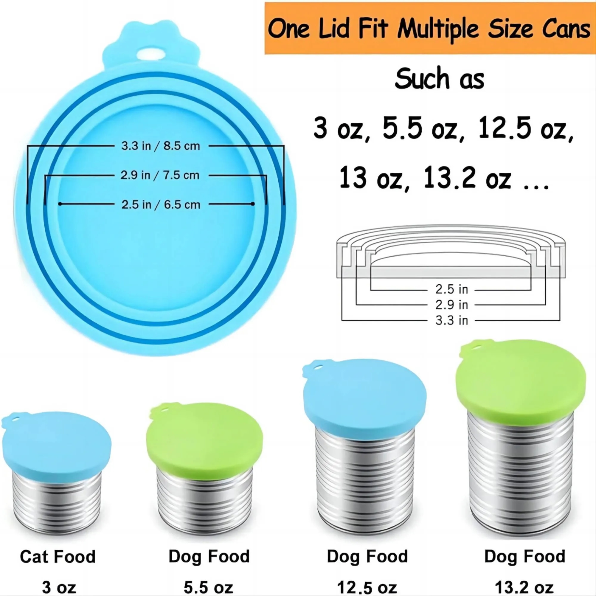 Reusable Silicone Cover Pet Food Can Lid 5