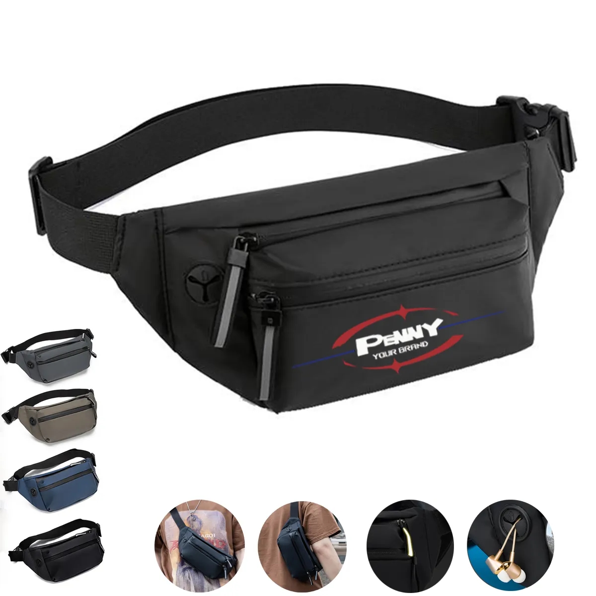 Waterproof Shoulder Backpack Crossbody Bag Sports Fanny Pack 5