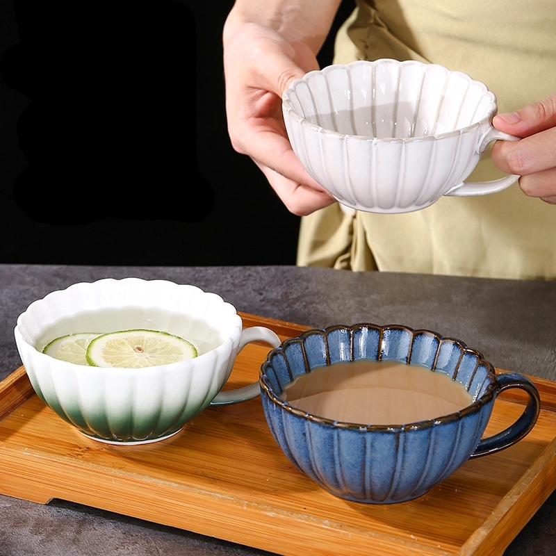 Custom 5.4 OZ. Ceramic Tea Cup Coffee Mug with Saucer Set 13