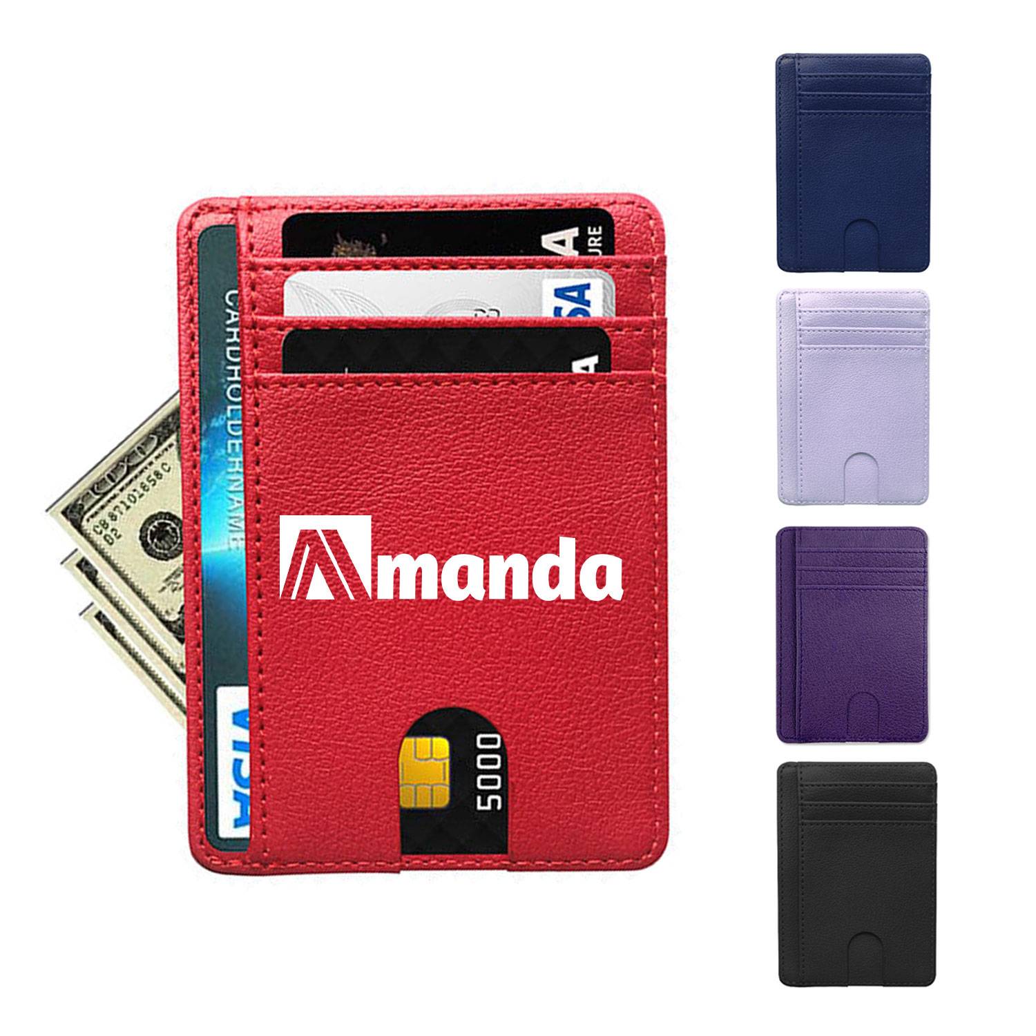 PU Leather RFID Card Holder Wallet 1