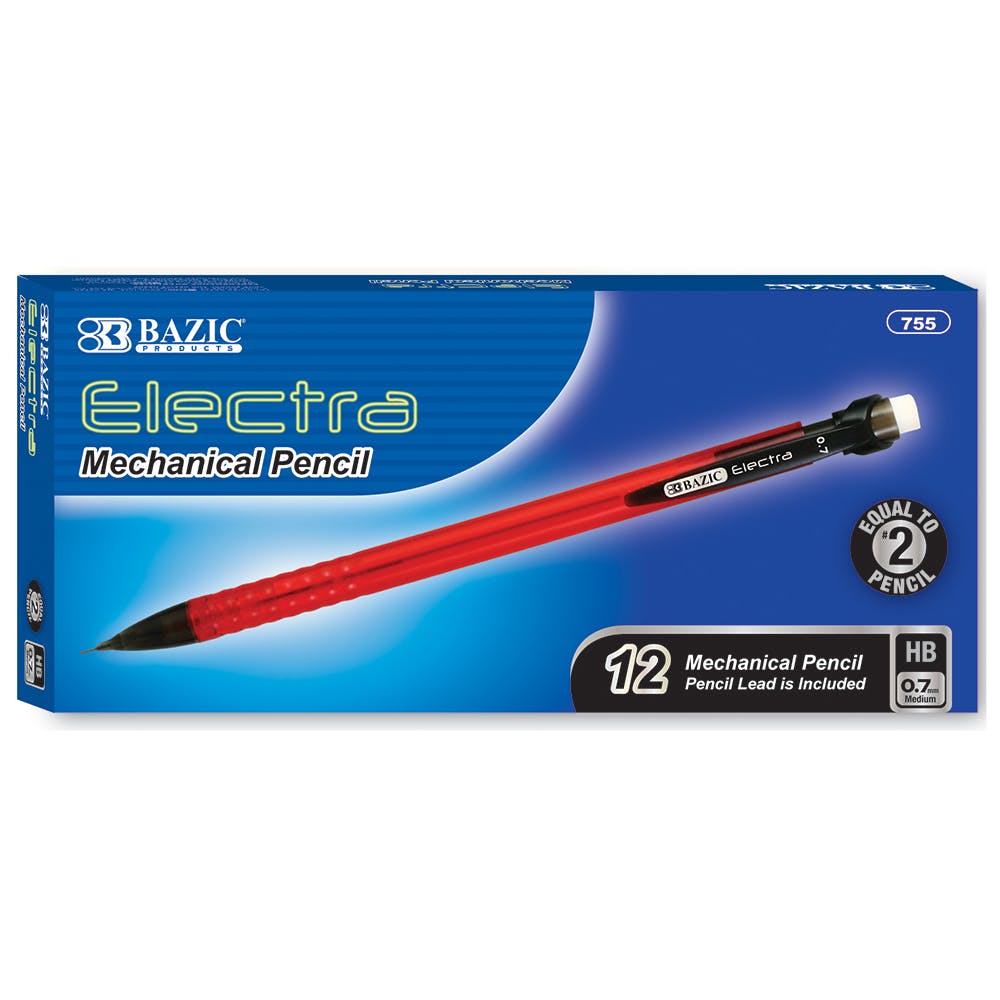 Mechanical Pencils - 12 Count 0.7mm Lead Assorted Barrel Colors 1