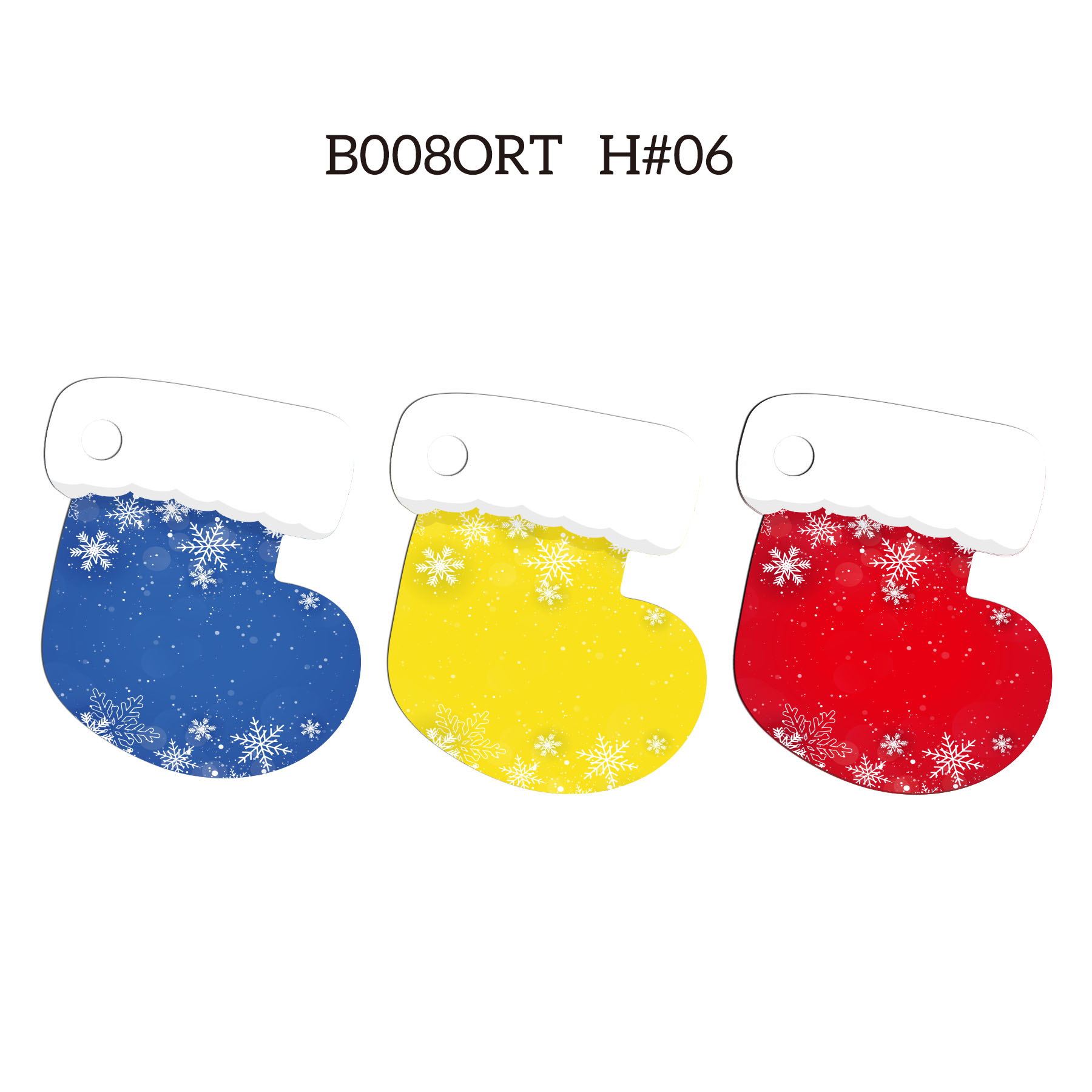 3" Full Color Christmas Ornament - Stocking 6