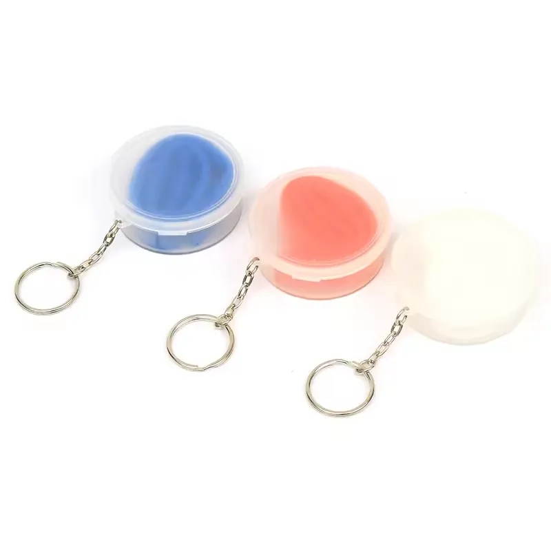 Collapsible Silicone Straw Keychain With Carrying Case 3