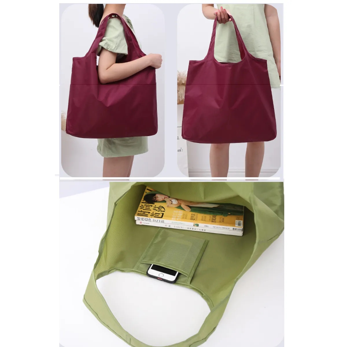 Large Reusable Foldable Grocery Bags Shopping Tote 3