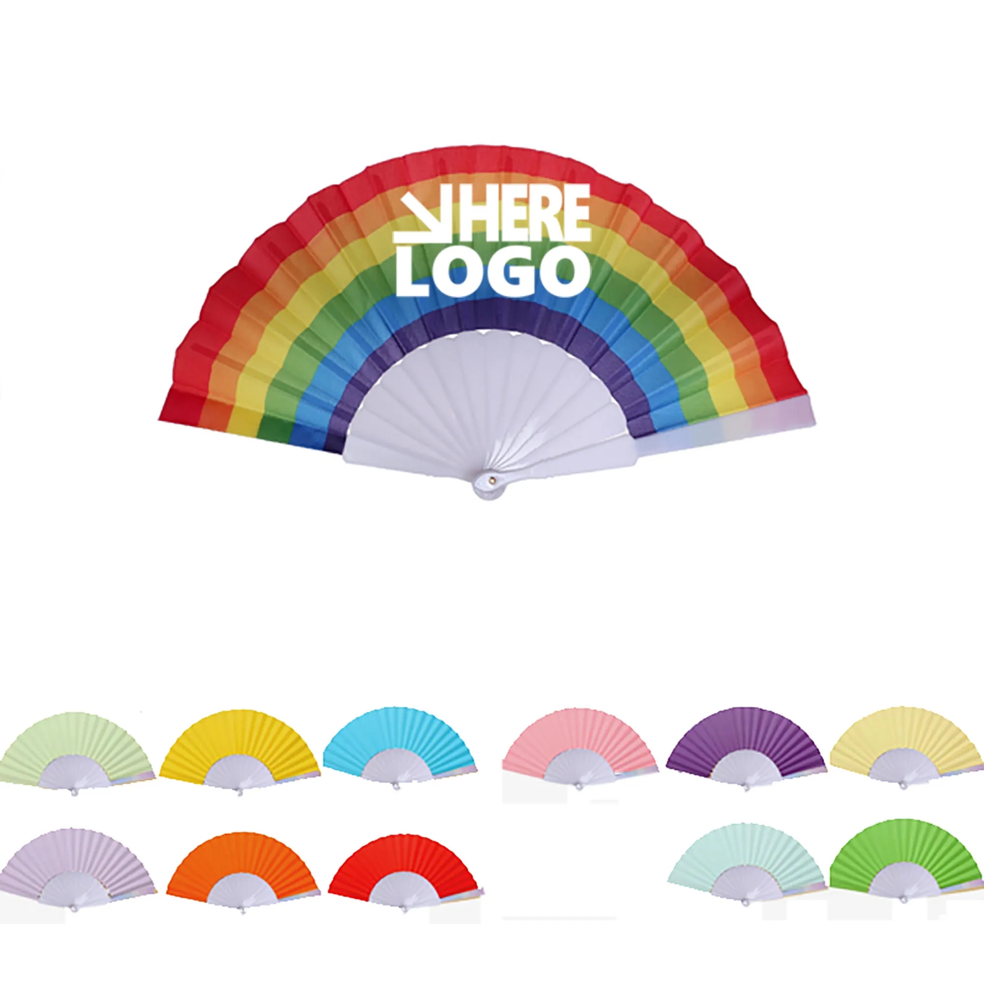 Colored Folding Hand Fan 1
