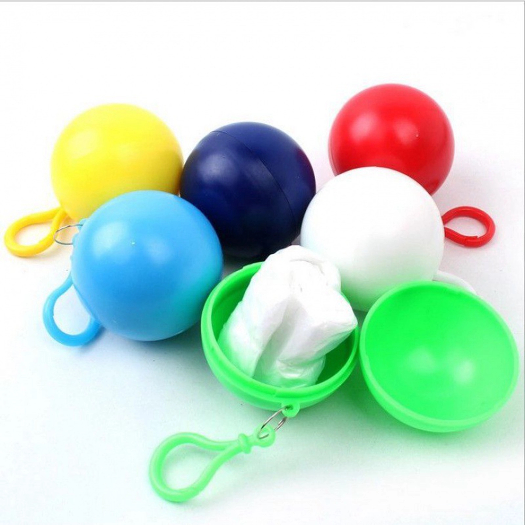 Poncho Raincoat Ball Keychain 10