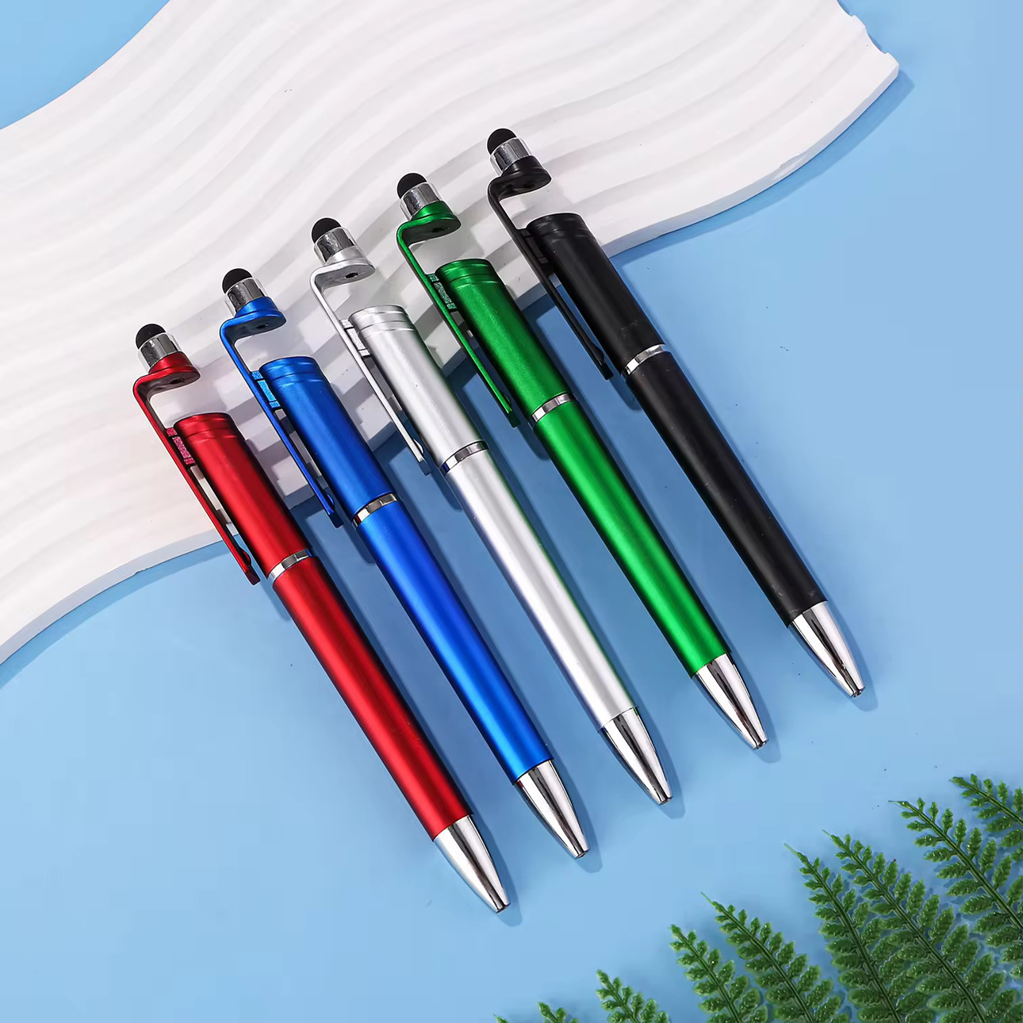 Multi Function Ball Stylus Screen Pen Mobile Holder 3 In 1 With Custom Logo Ballpoint Pen 3