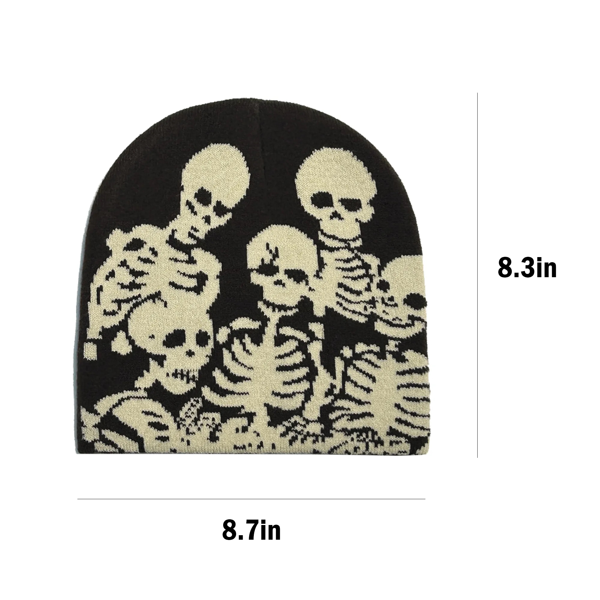 Creative Halloween Skull Knit Hat 3