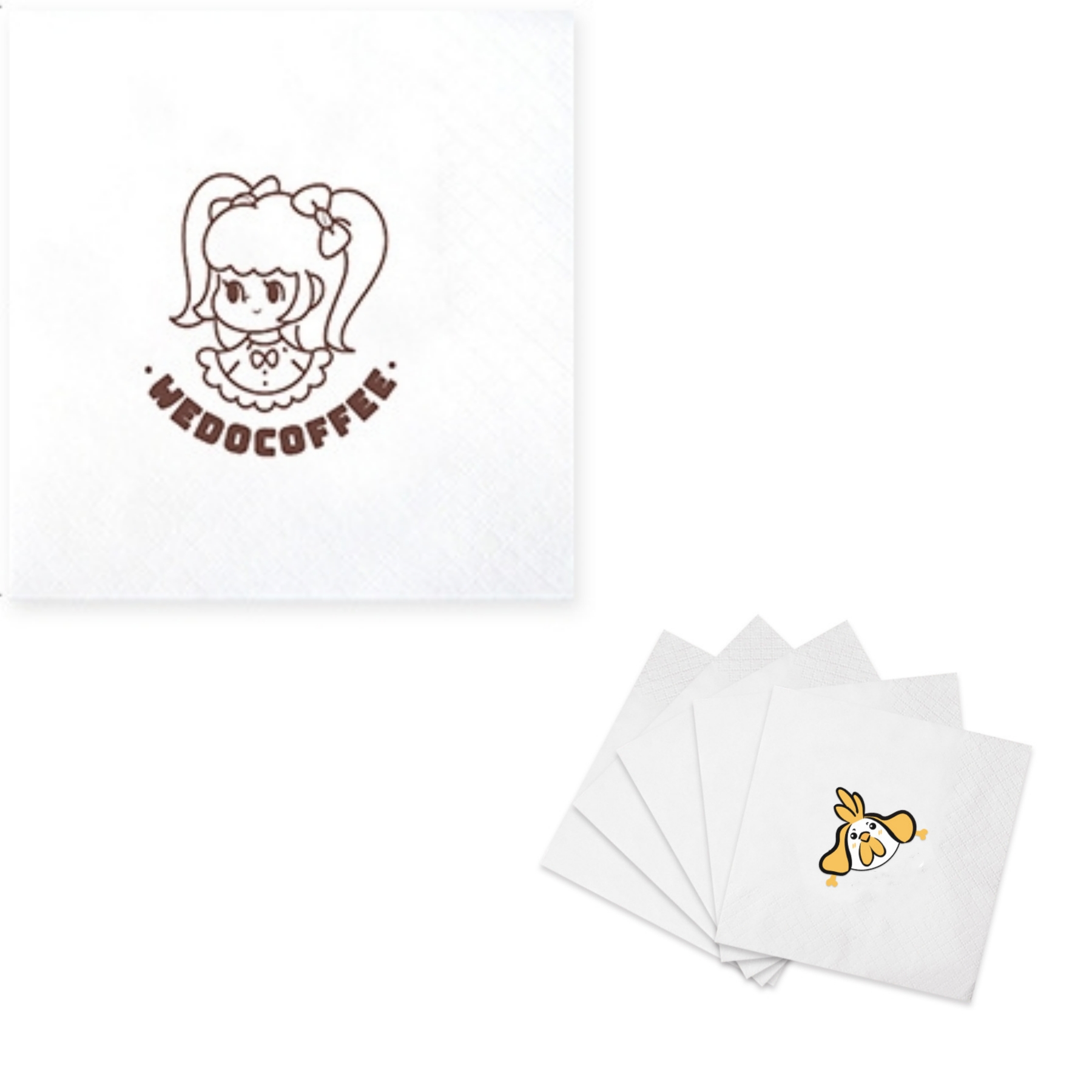 White 3 Ply Beverage Napkin 2