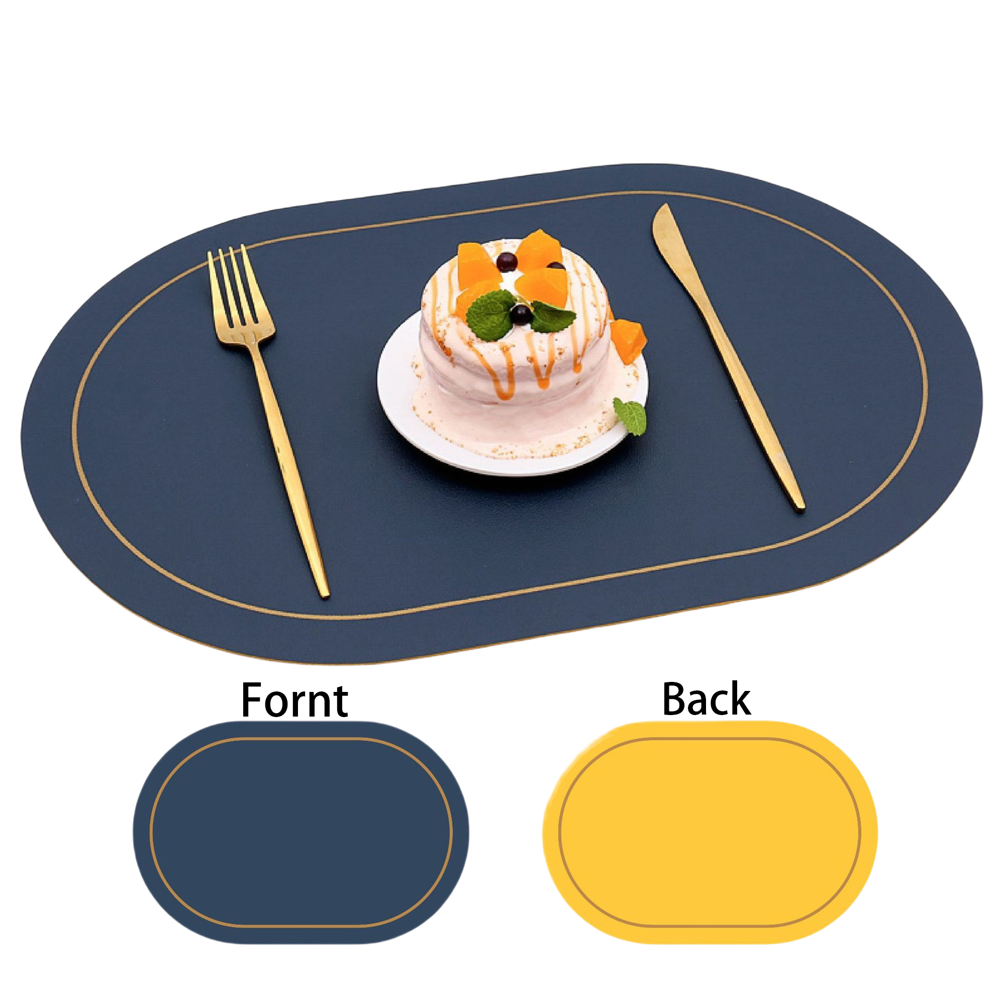 Oval Dual-Color Placemats 3