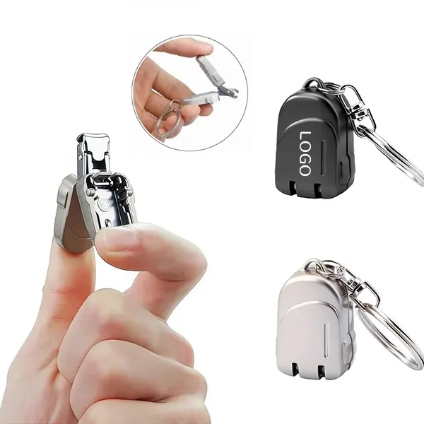 Mini Folding Nail Clippers - Stainless Steel Keychain 6