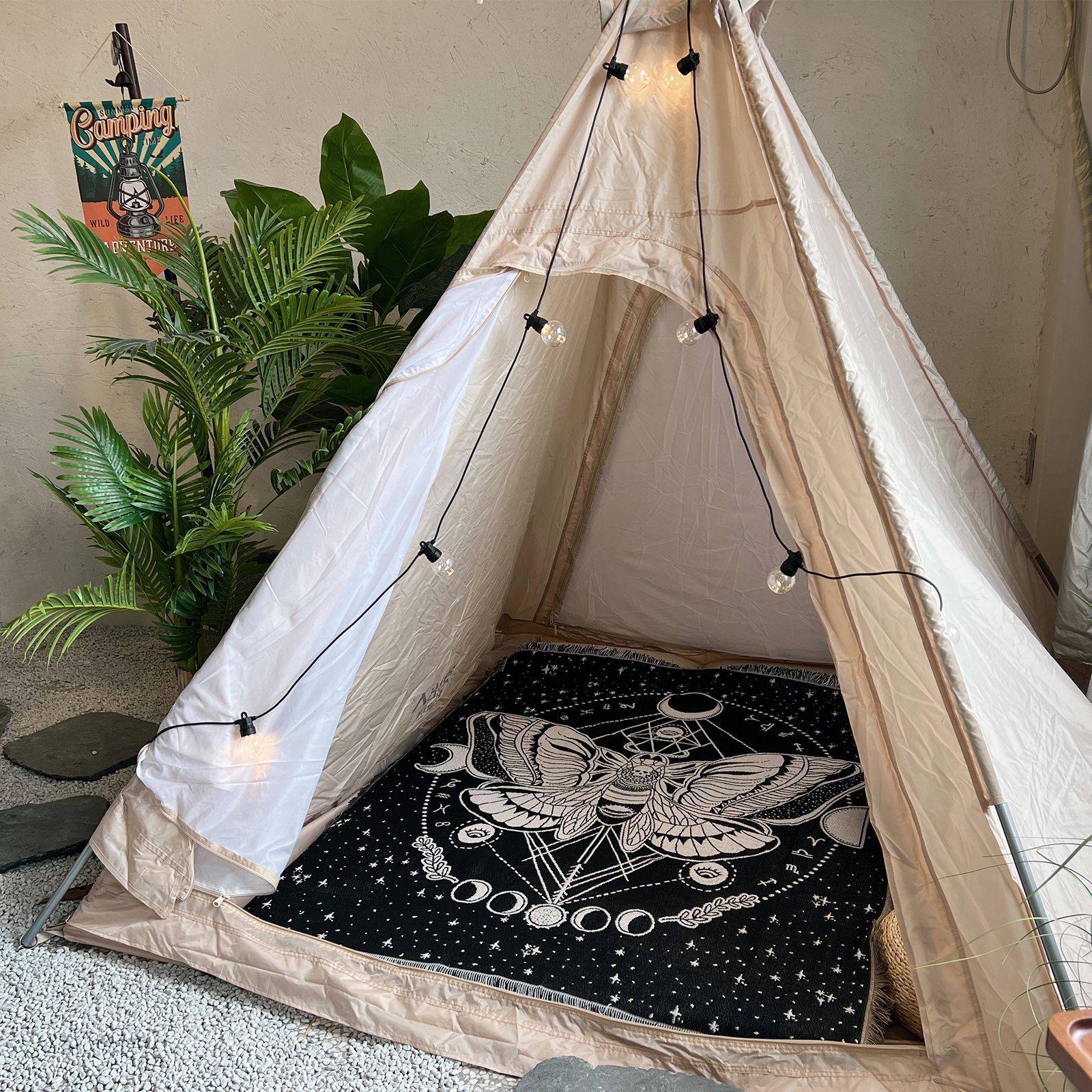 Custom Woven Cotton Picnic Blanket Tapestry 6