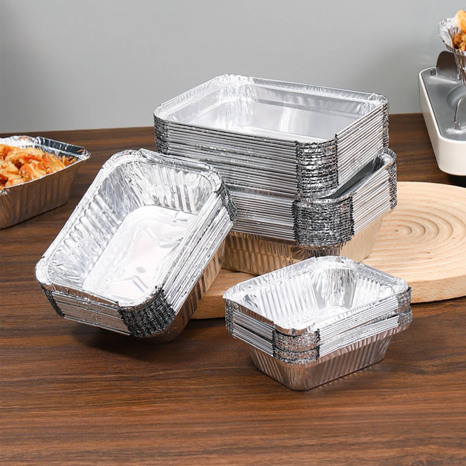 30 Picece 12×8 IN Disposable Foil Aluminum Pans 3